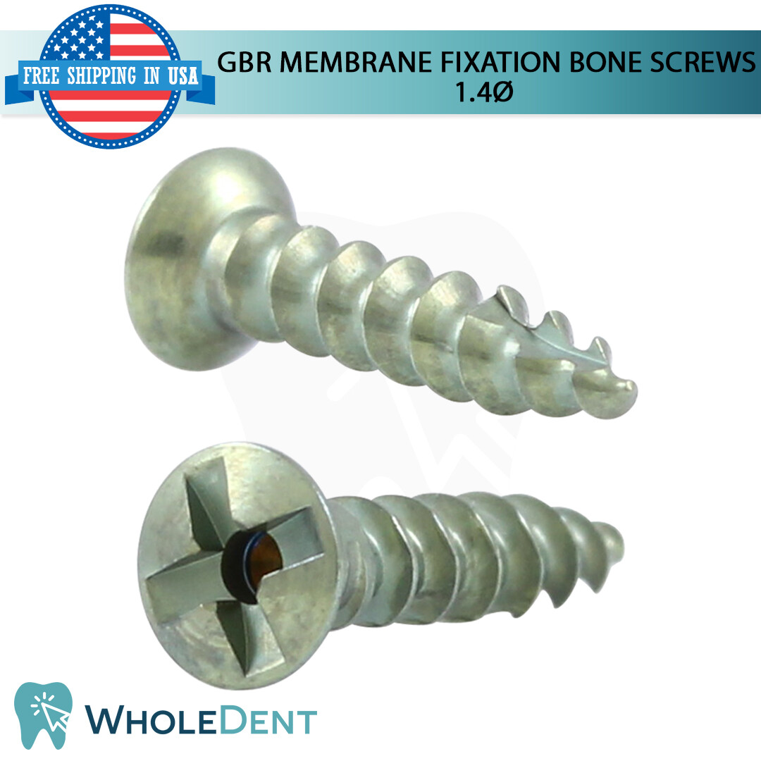 GBR Self Tapping Titanium Membrane Fixation Bon Screw Ø1.4mm, Dental Im plant