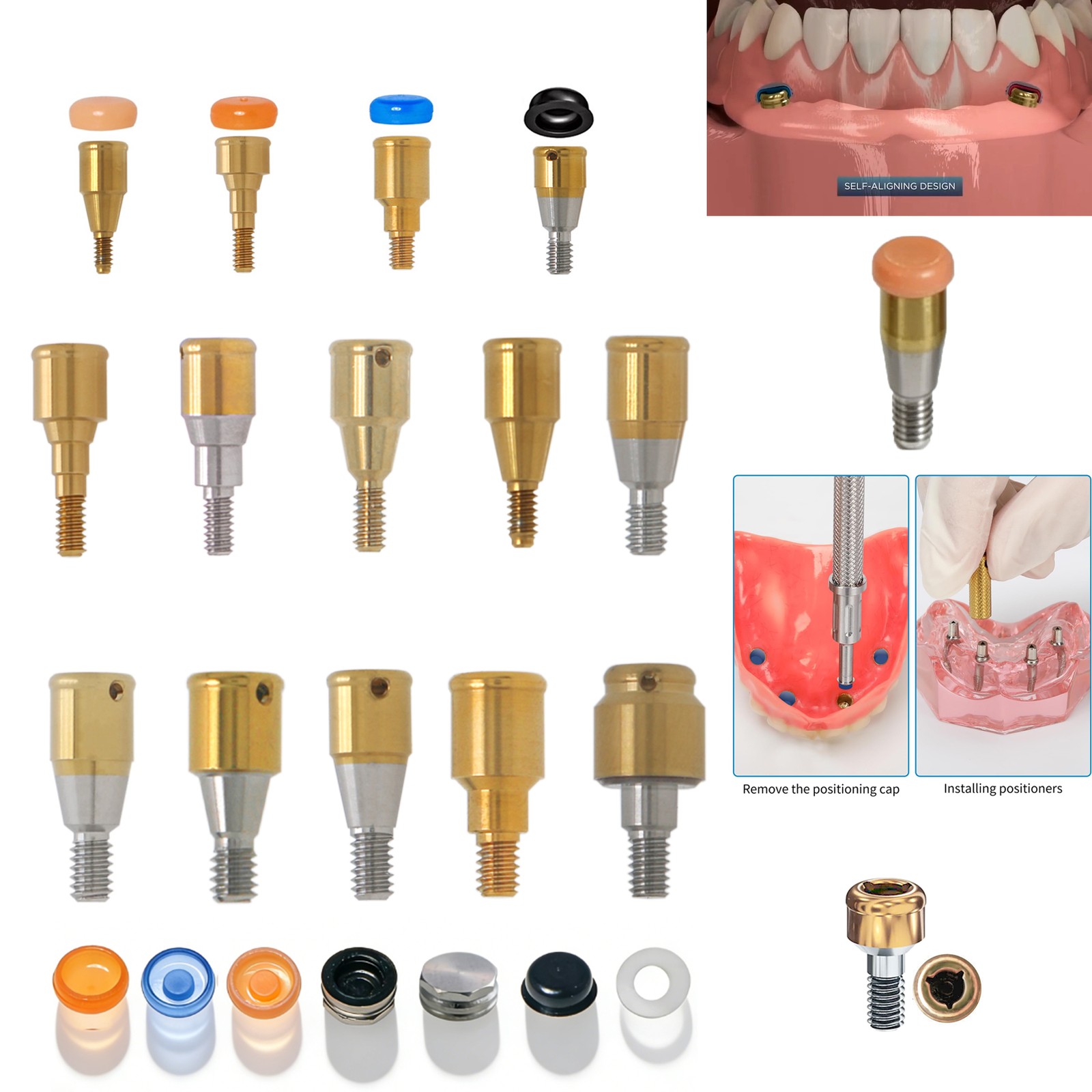 Dental Locator Abutment Attachment Tool Fit Hiossen Zimmer Nobel Straumann BEGO