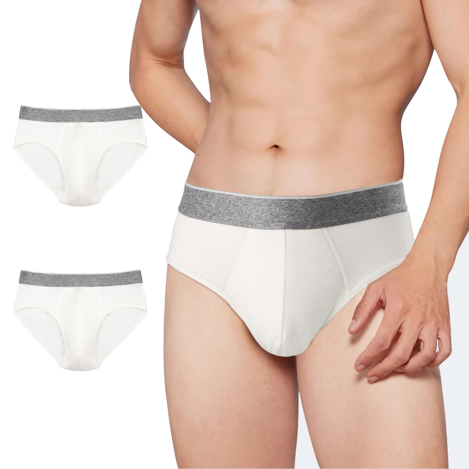 Battewa Incontinence Underwear For Men Front Absorbent Leak Proof Adult Briefs