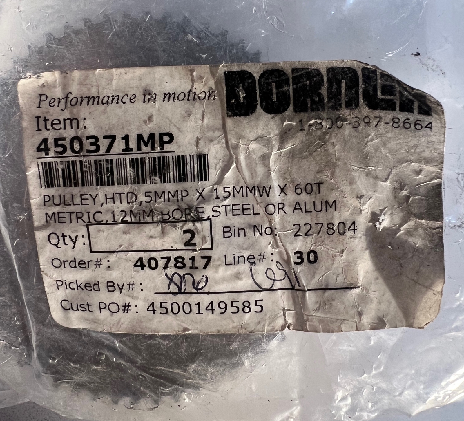 MARTIN Sprocket Spur Gear P6C5M15 12MM Bore 60 Teeth DORNER Conveyor Pulley-NEW