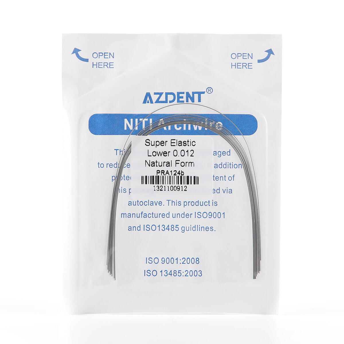 AZDENT Dental Orthodontic Super Elastic Niti Round Arch Wires Nature Form FDA