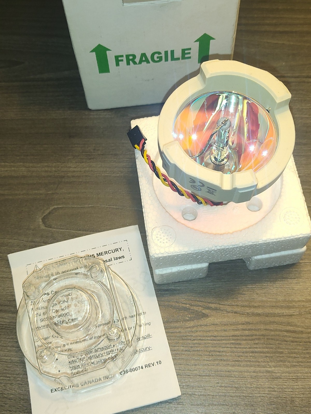 EXCELITAS TECHNOLOGIES 012-60850 100 WATT MERCURY ARC INTELLI-LAMP FREE SHIPPING