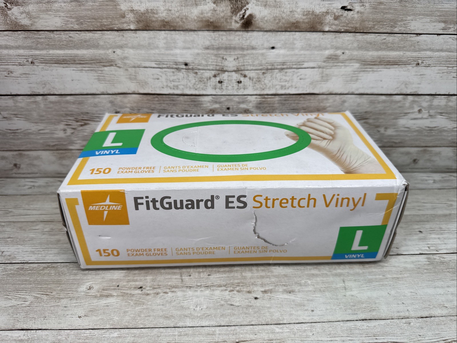 MEDLINE FITGUARD ES Stretch Vinyl Exam Gloves *2 Boxes* Size: LARGE, MANF: 11/21