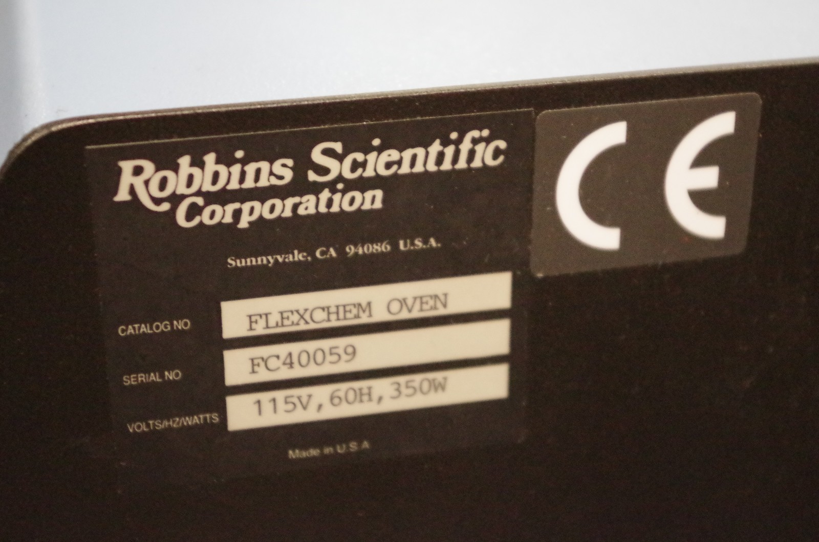 ROBBINS SCIENTIFIC MODEL 404 ROTATION FLEXCHEM OVEN 115VAC 350WATTS CODE: LA102