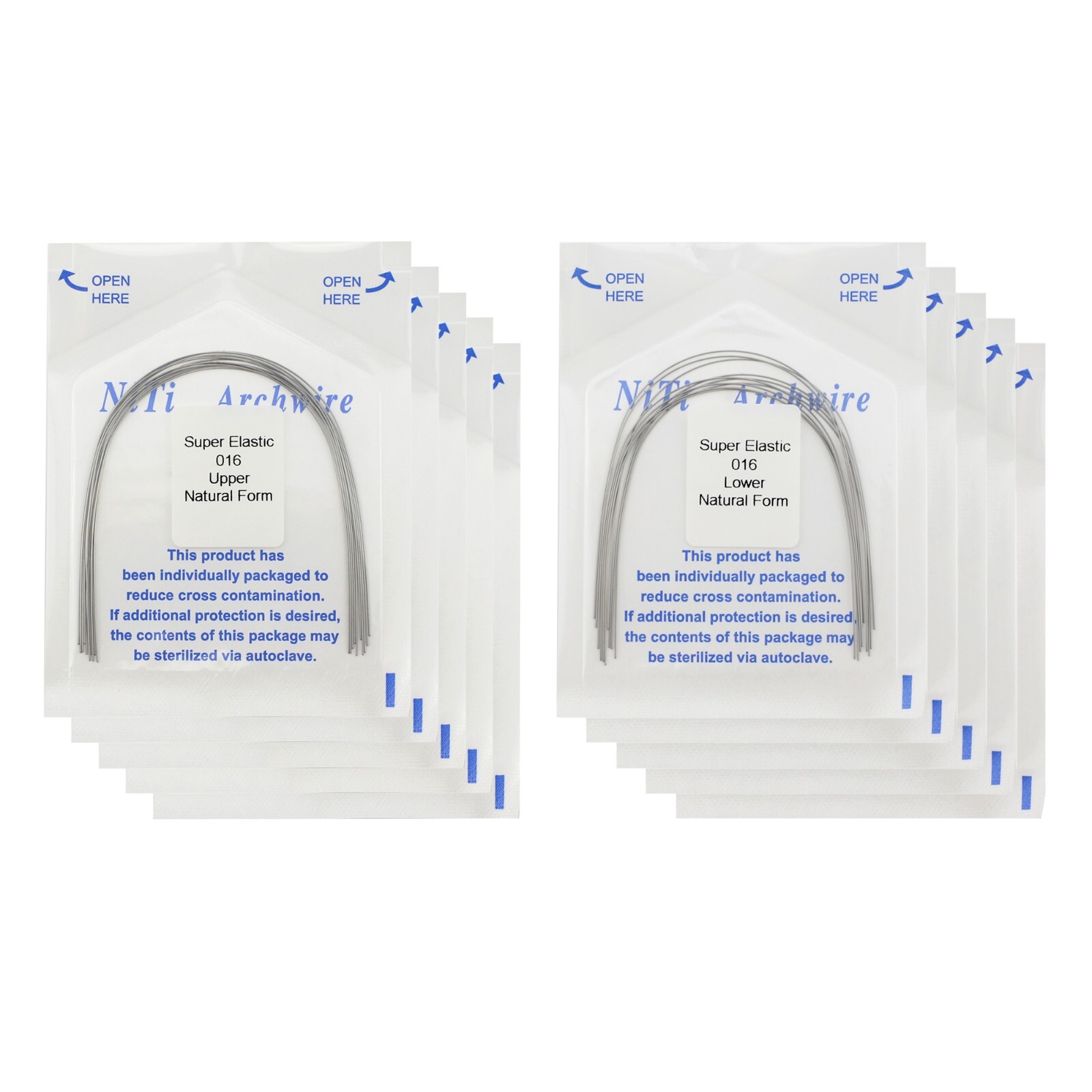 100PCS Dental Orthodontic Niti Arch Wire Natural Form Arches Round Rectangular