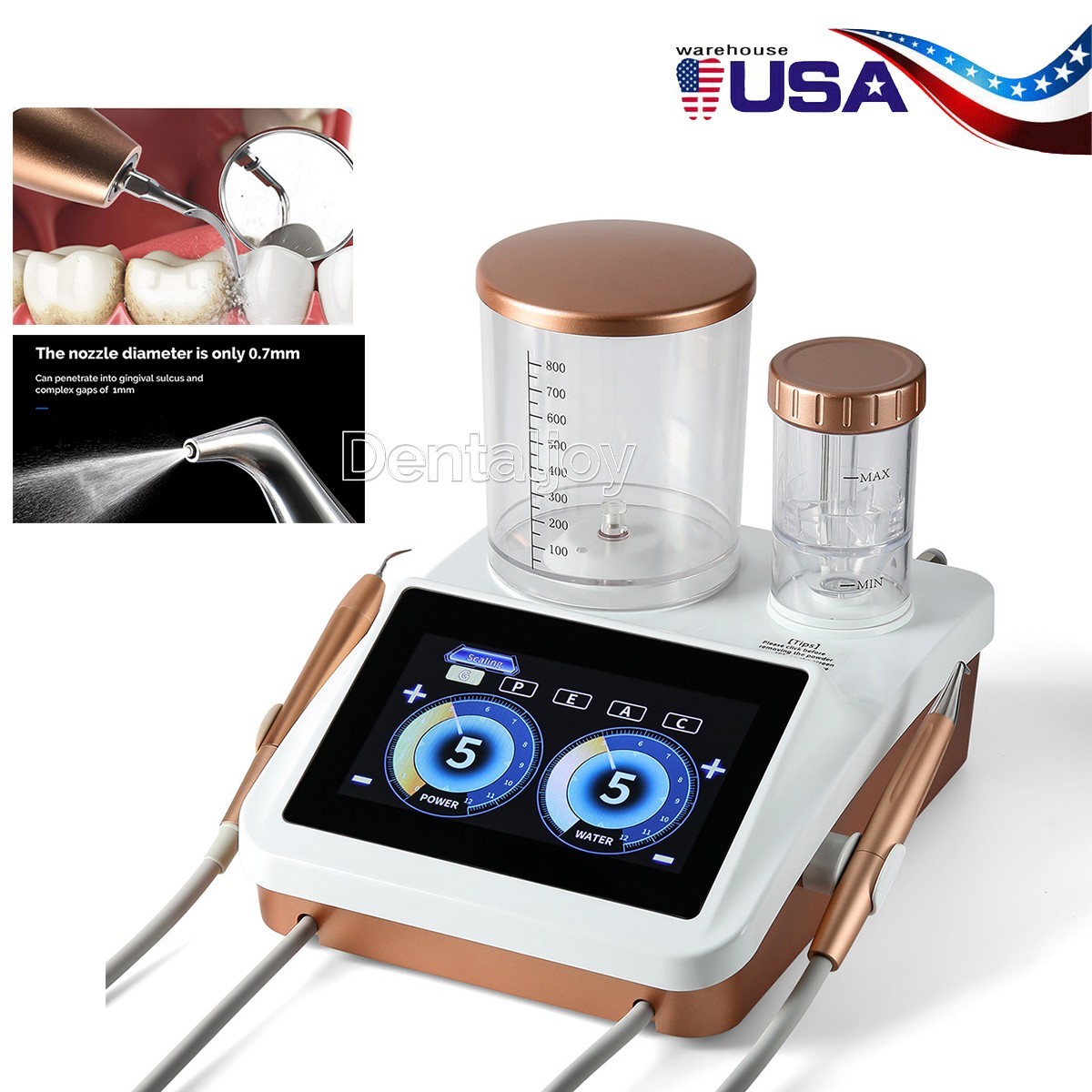 Dental Ultrasonic Scaler Air Polisher 2 in 1 Periodontal Endo Therapy System