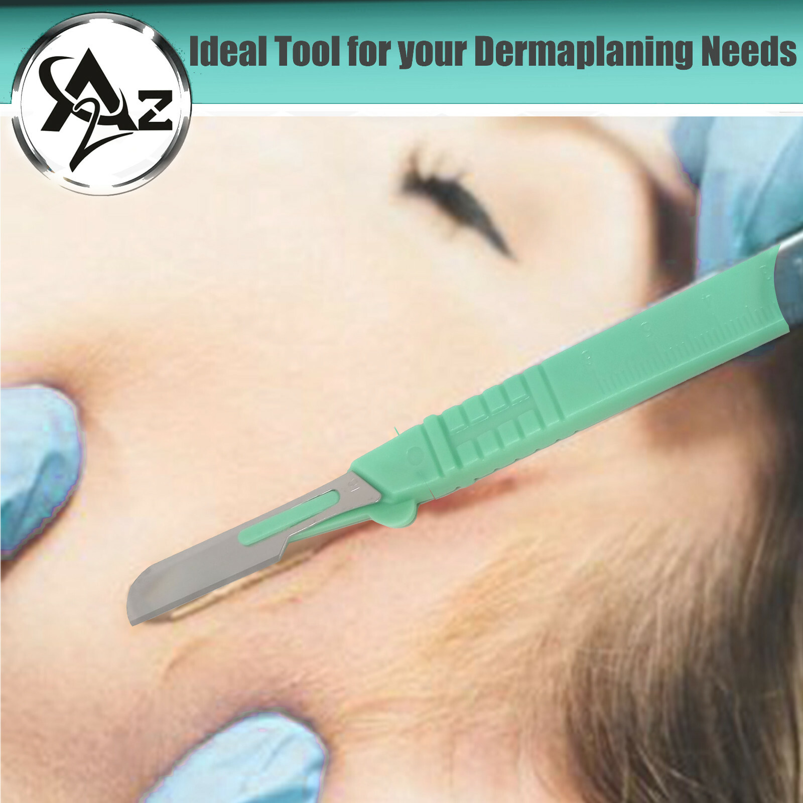 10 pcs Dermaplaning Callus Remover Scalpel Blade #16 Disposable Plastic Handle
