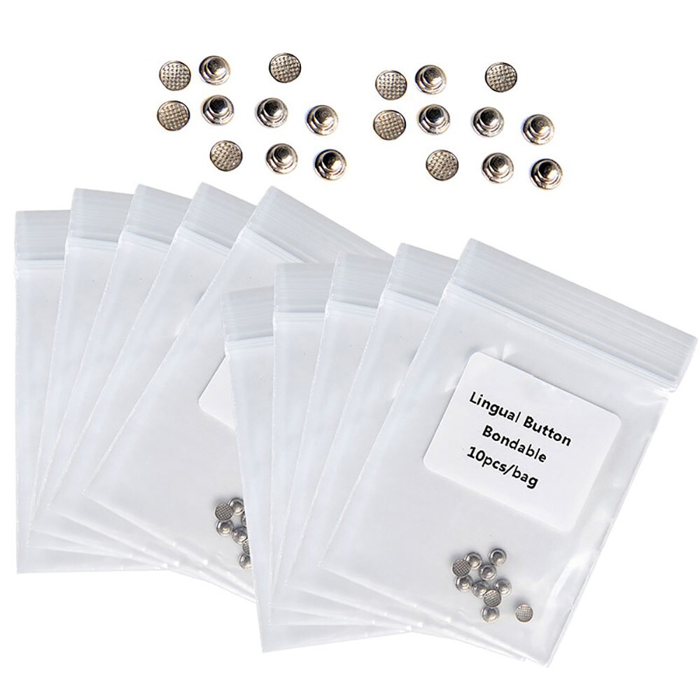 AZDENT Dental Orthodontic Lingual Button Bondable Round 10Pcs/Kit