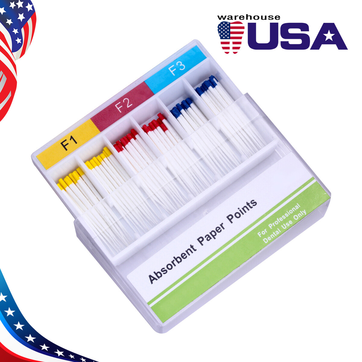 AZDENT Dental Endo Absorbent Paper Points 0.04/0.02 15-40#/Gutta Percha F1 F2 F3