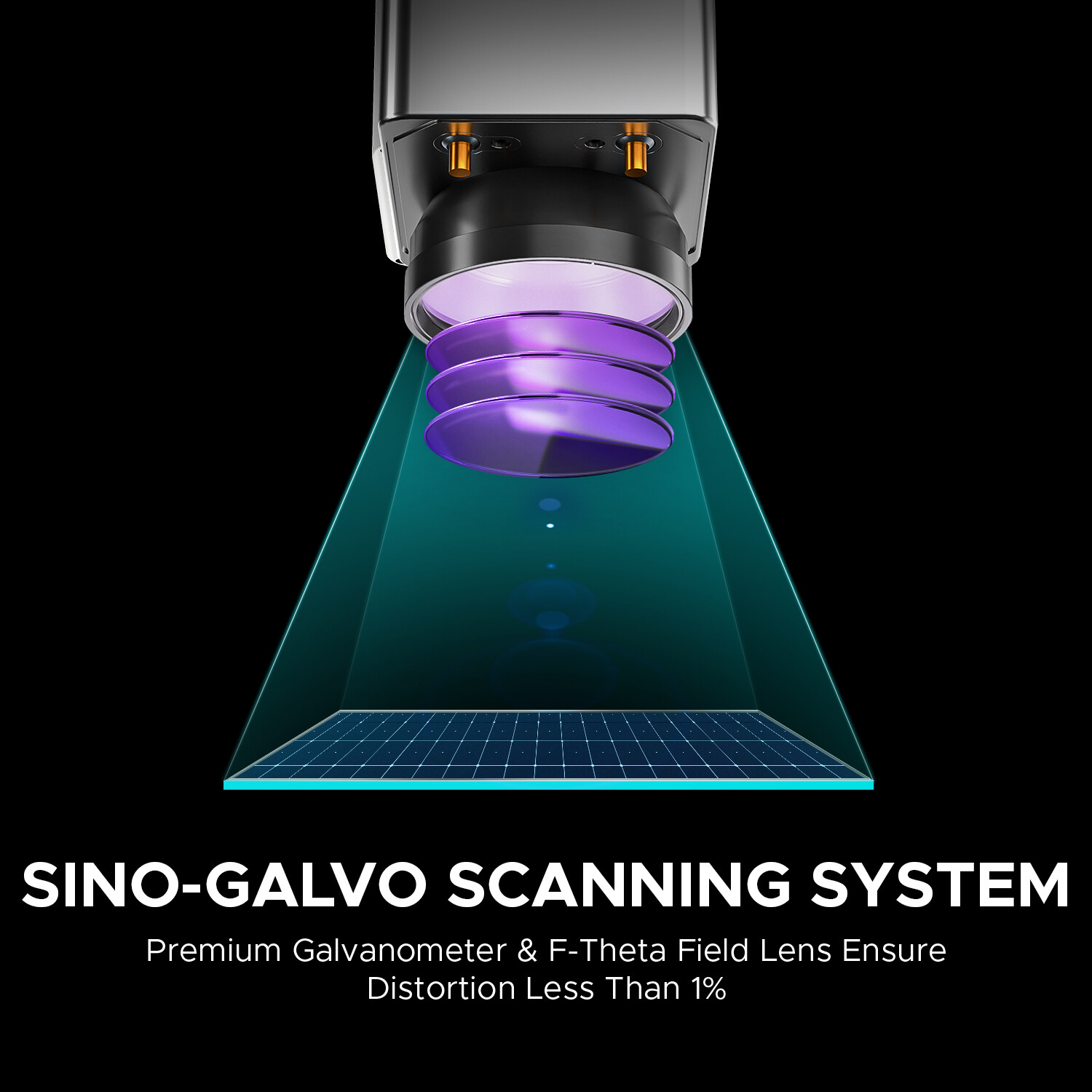 Secondhand 50W™ Intergrated Fiber Laser Marker Engraver 5.9×5.9-Galvo Compact 50