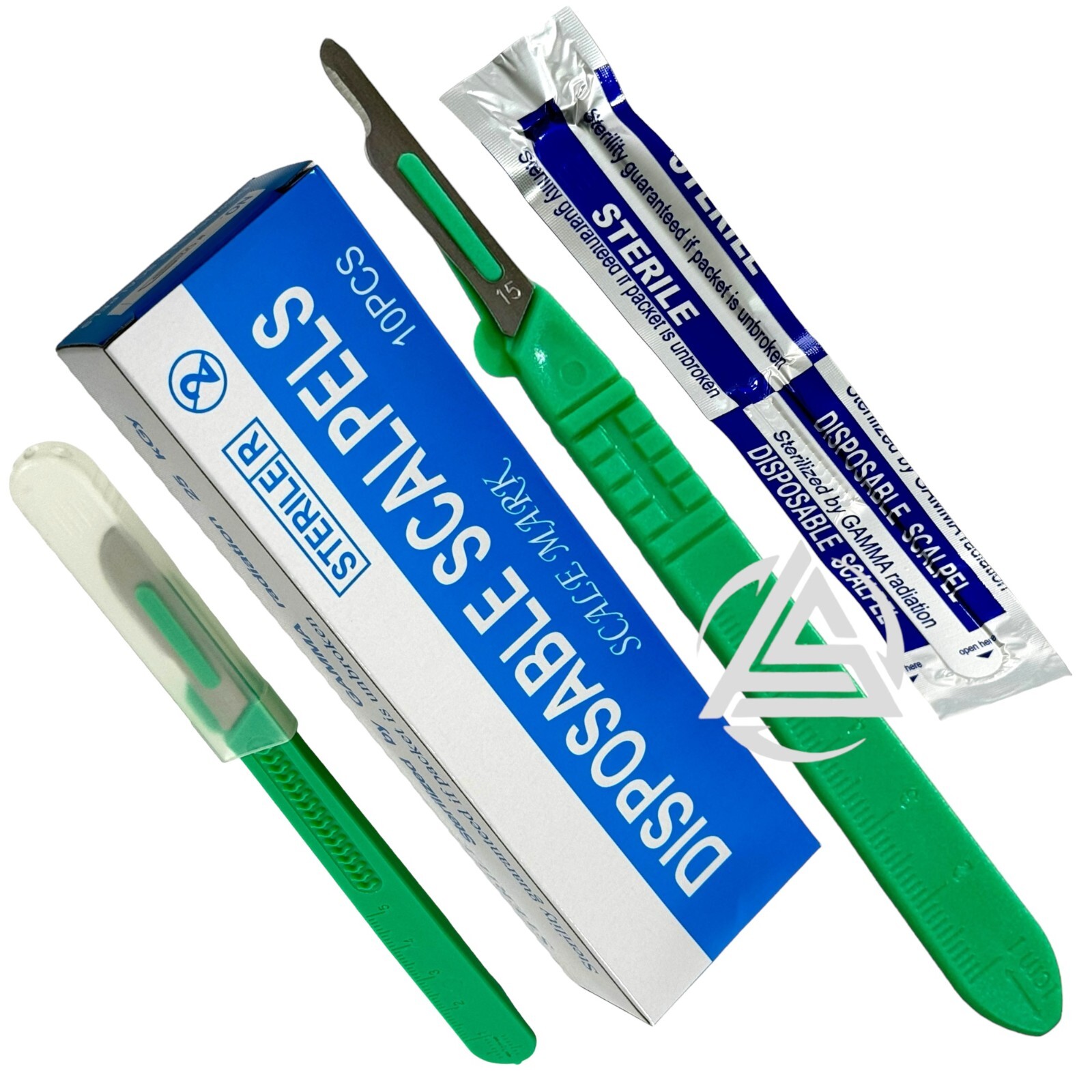 Plastic Disposable Scalpel #15, Sterile – Dissecting Scalpel – 10 Per Box