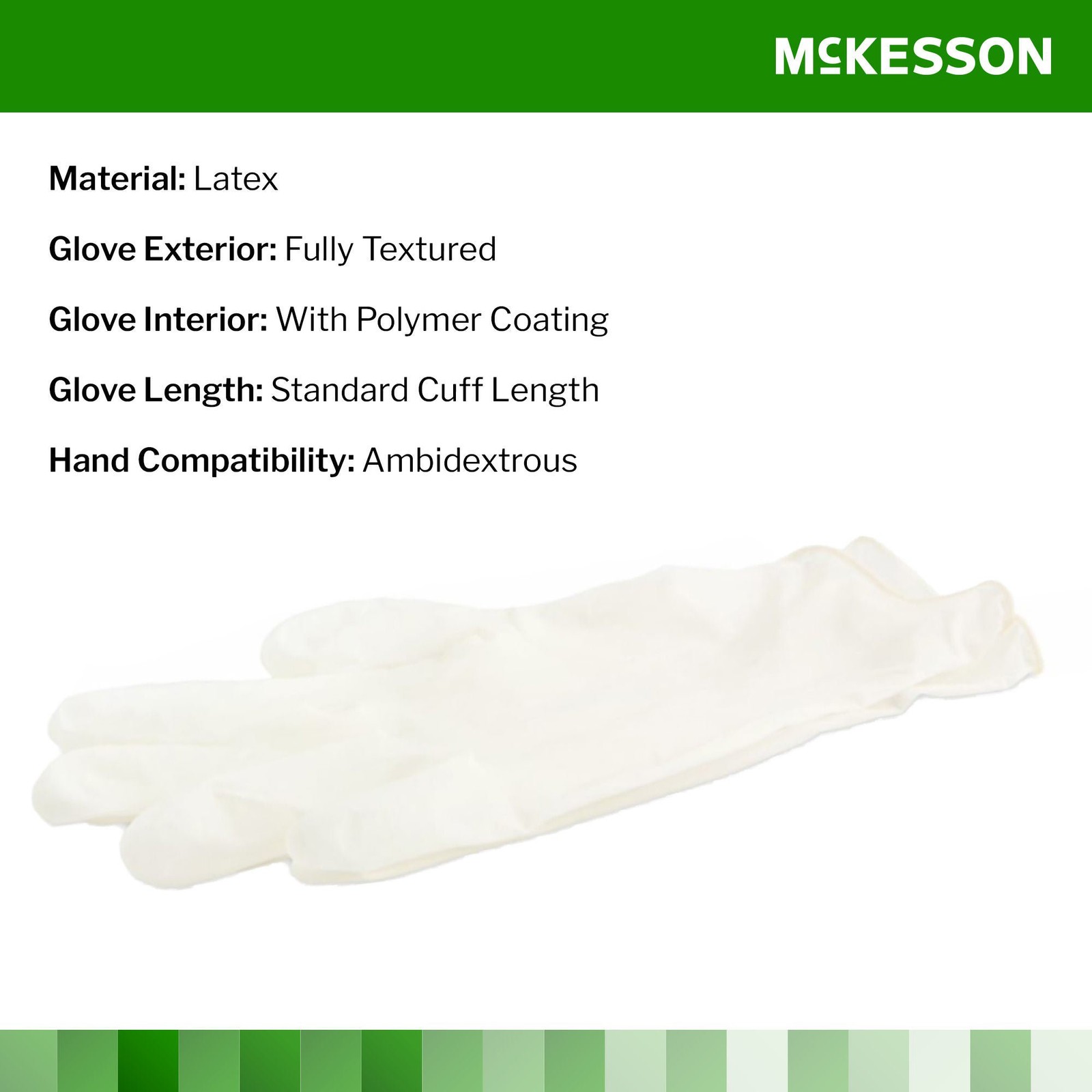McKesson Confiderm Latex Exam Glove Standard Cuff Length MEDIUM 1000 per Case