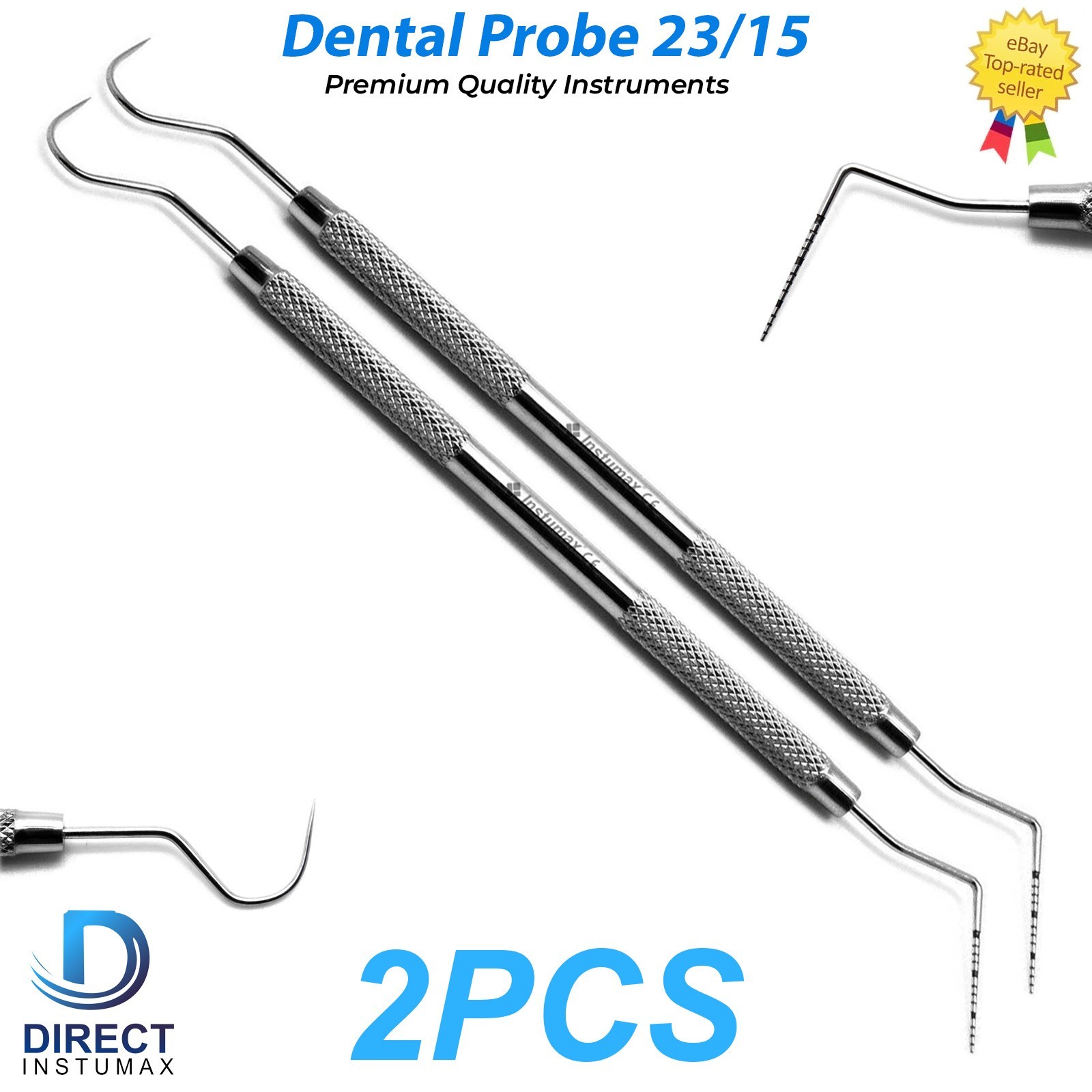 Dental Perio Explorer 23 Probe UNC 15 Color Marking Diagnostic Double Ended Tool