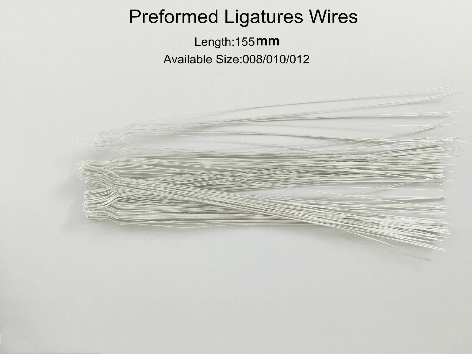 Dental SS Orthodontic Preformed Ligatures Wires 008/010/012 Long-155mm