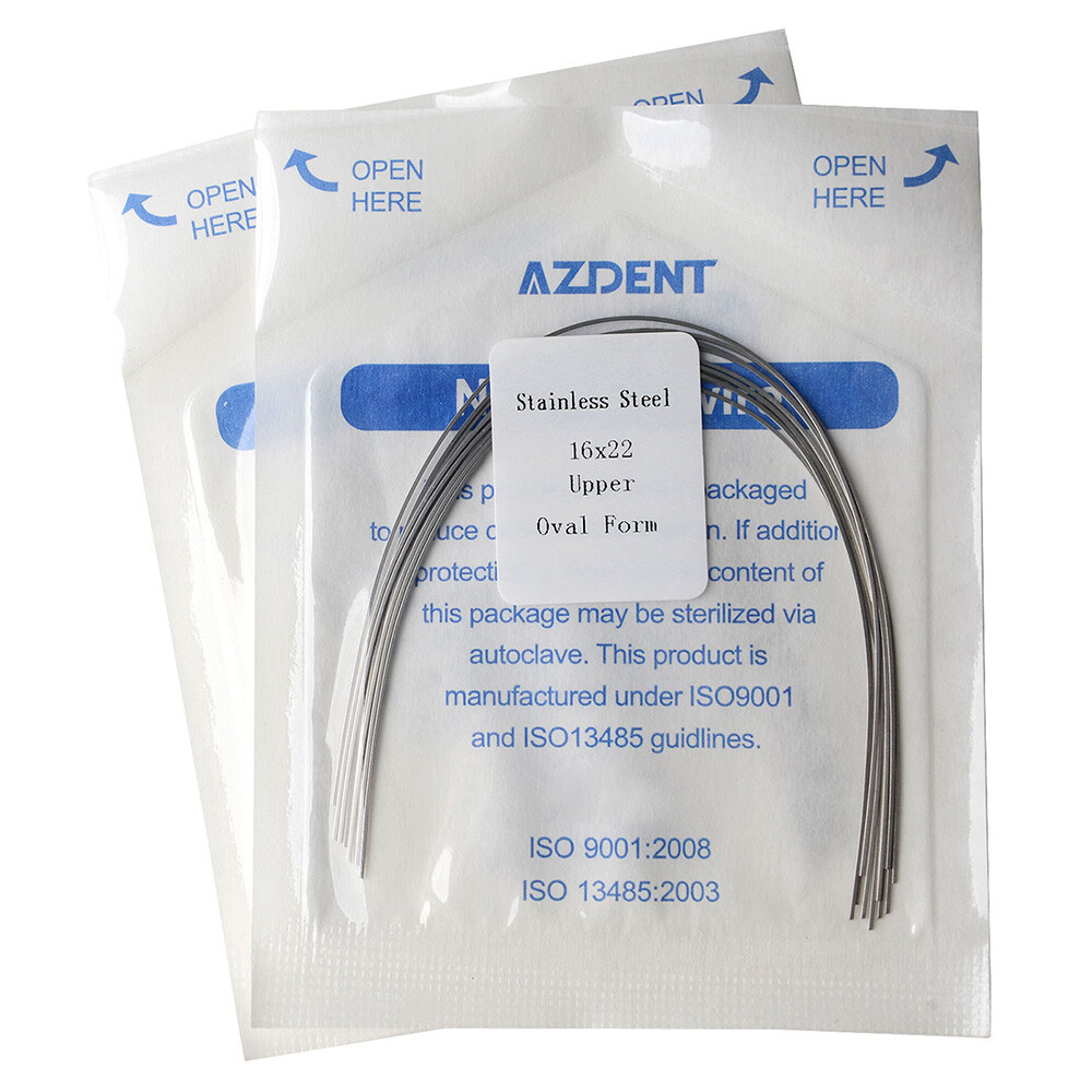 Los alambres de ortodoncia dental rectangular oval arco de acero inoxidable