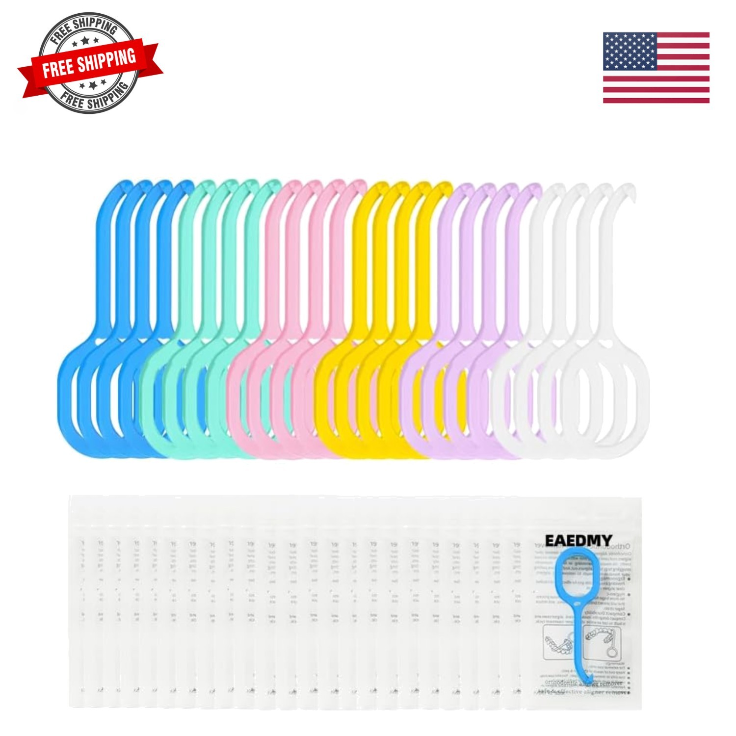 24PCS Clear for Invisible Removable Braces Retainers and Dentures, Dental Gra…