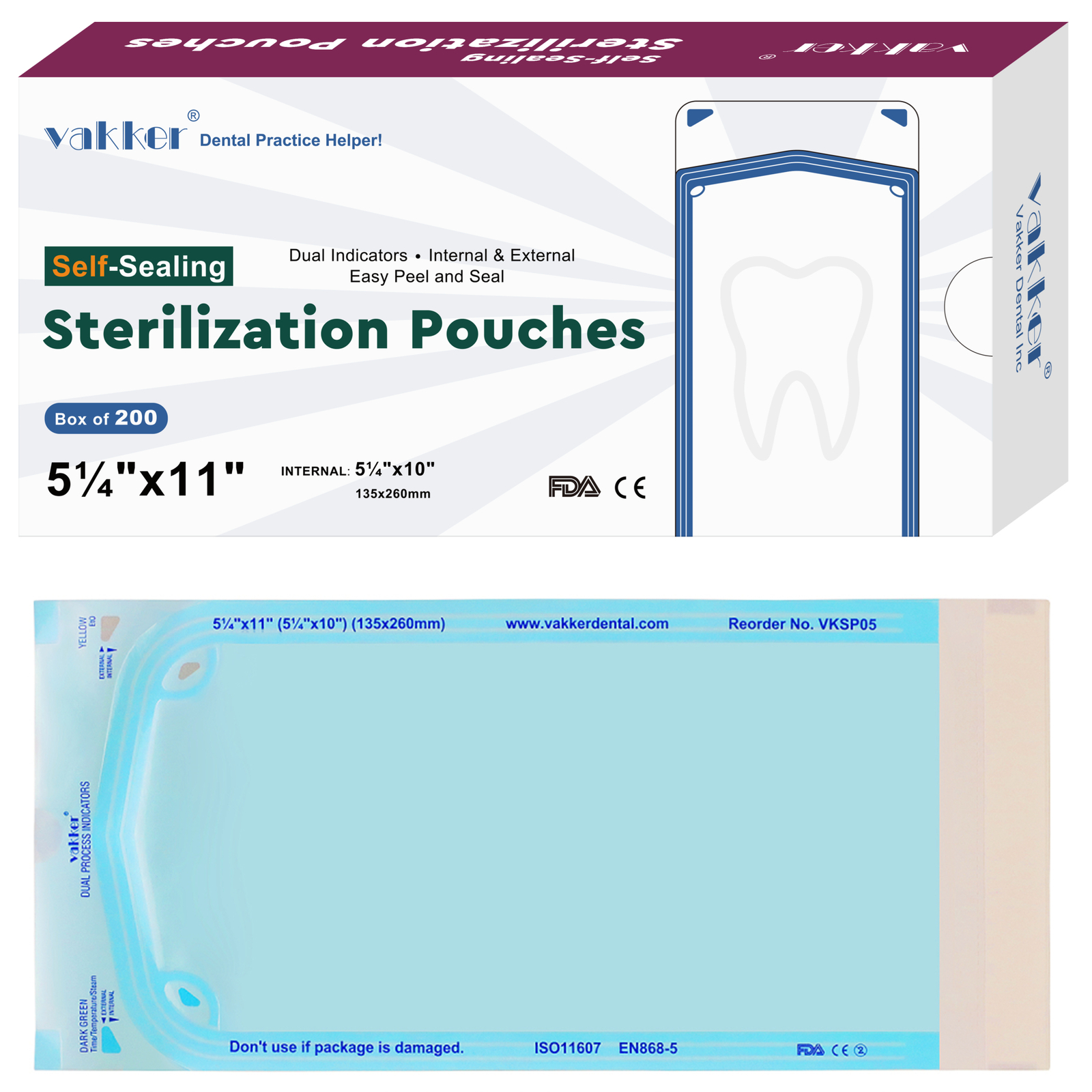 All size Self Sterilization Pouches Autoclave Sterilizer Bag Dental Tattoo Nail
