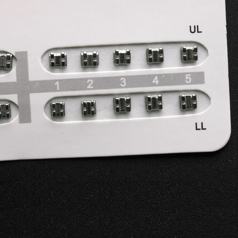 20Pcs/Set Dental Ortho Edgewise Metal Bracket 018/022 No/3/345 Hooks Monoblock