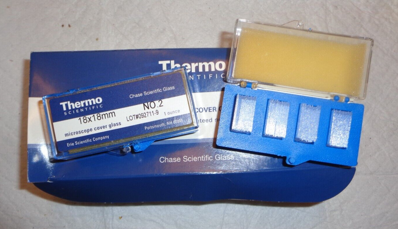 2 boxes of ESCO Thermo Scientific Glass Microscope Slide Covers 22×22 mm 2oz.