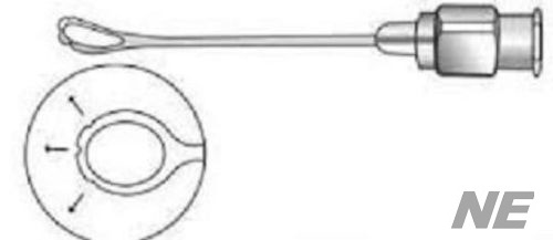 SS 23 Gauge KNOLLE Irrigating Vectis W-5mm / 9mm long Ophthalmic Eye Instruments