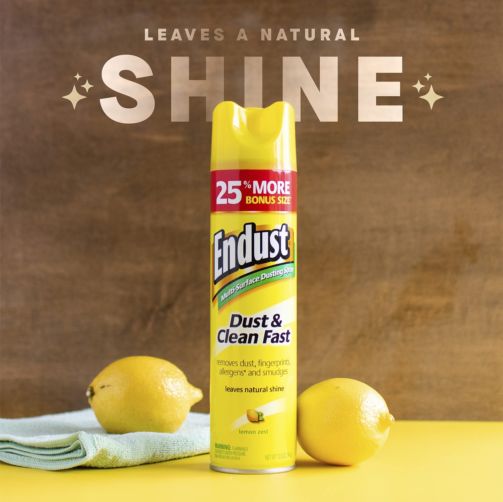 Endust Multi-Surface Dusting & Cleaning Spray Lemon Zest 12.5oz (2-Pack)