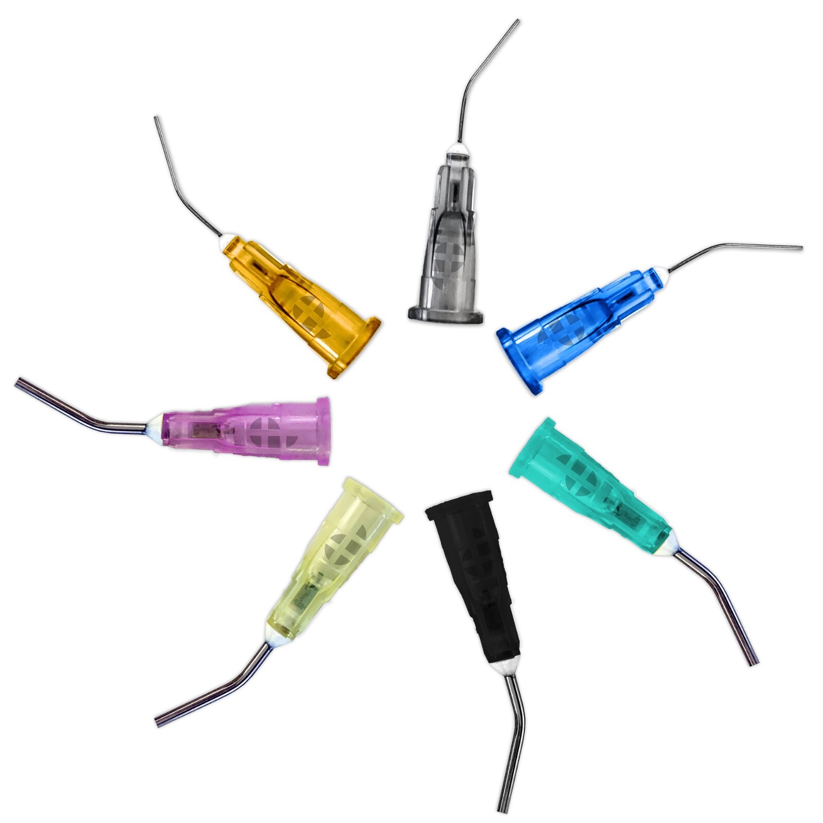 Dental Pre Bent Tips for Etch Gel Composite Flow Applicator (Choose Gauge & Qty)