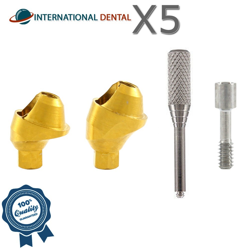 5 Angulated Multi Unit 1.6mm Prosthetic 17° Dental Fixture Int Hex 2.0mm Slim