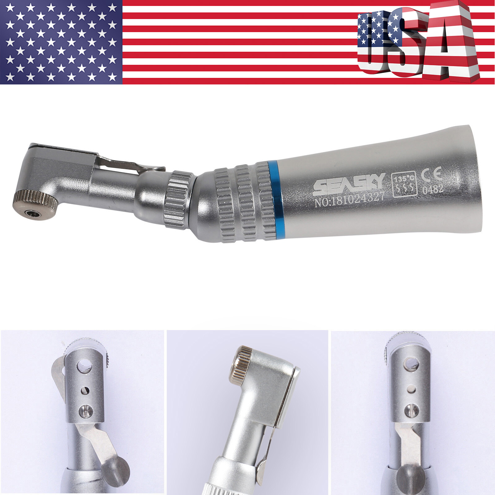 USA Dental Contra Angle Slow Low Speed Handpiece E-type Latch RA 2.35mm Bur YP