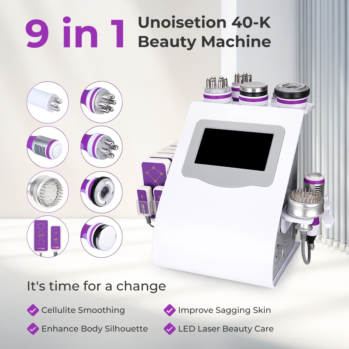 9in1 Beauty Machine for Body Massage Facial Skin Care Boost Contour Lost Weigk8