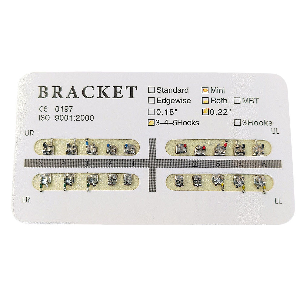 36 Type Dental Monoblock Brackets Mini/Standard Roth/MBT/Edgewise 018/022 Hooks
