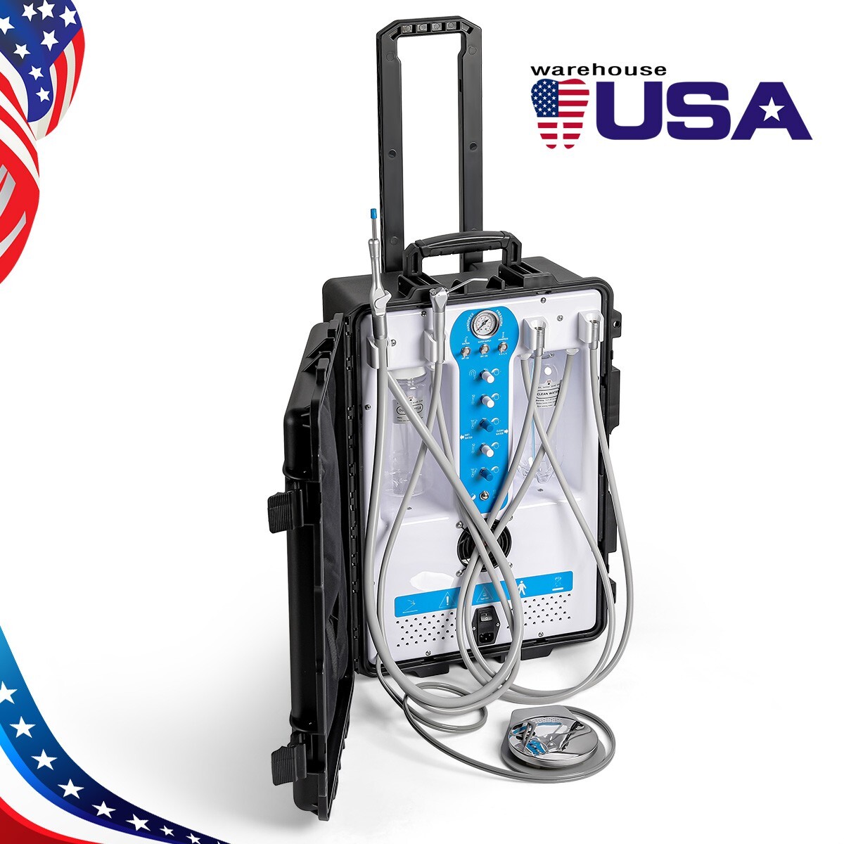 FDA CE Dental Portable Unit System Air Compressor High Suction Treatment