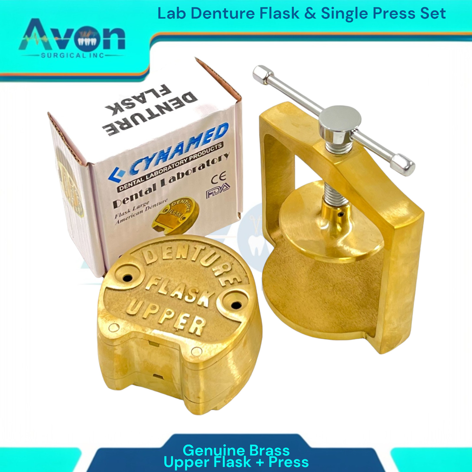 2 Pack | Single Denture Flask Press + Upper Flask – Lab Dental Partial Work