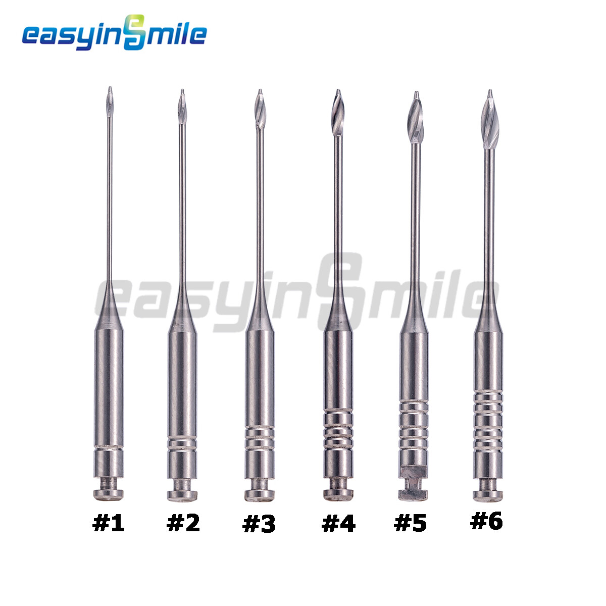 10pack Dental Endo Pesso Reamers/Glidden Gates Drill Spiral Burs Root Canal #1-6