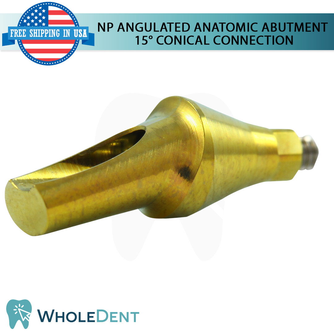 Narrow Platform Conical Connection Angulated Anatomic Abutment 15° Dental