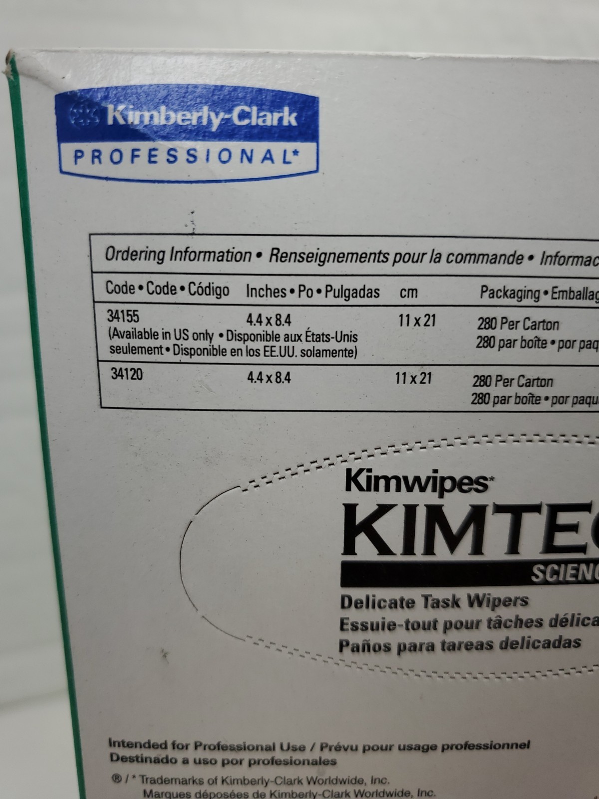 Kimtech Science Kimwipes – Delicate Task Wipers – 34155 – 280/box – 4 BOXES