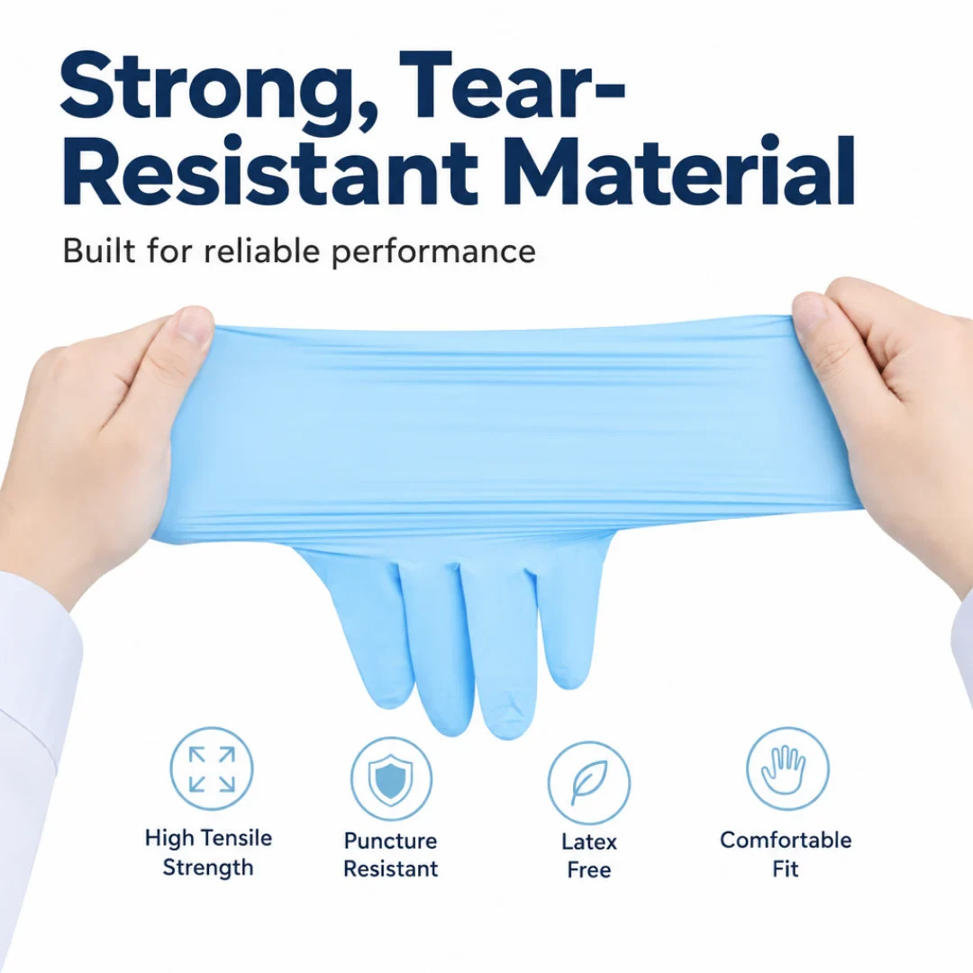 KingFa Powder Free Nitrile Exam Gloves ASTM D6319-19 100PCS 200pc, 500pc, 1000pc
