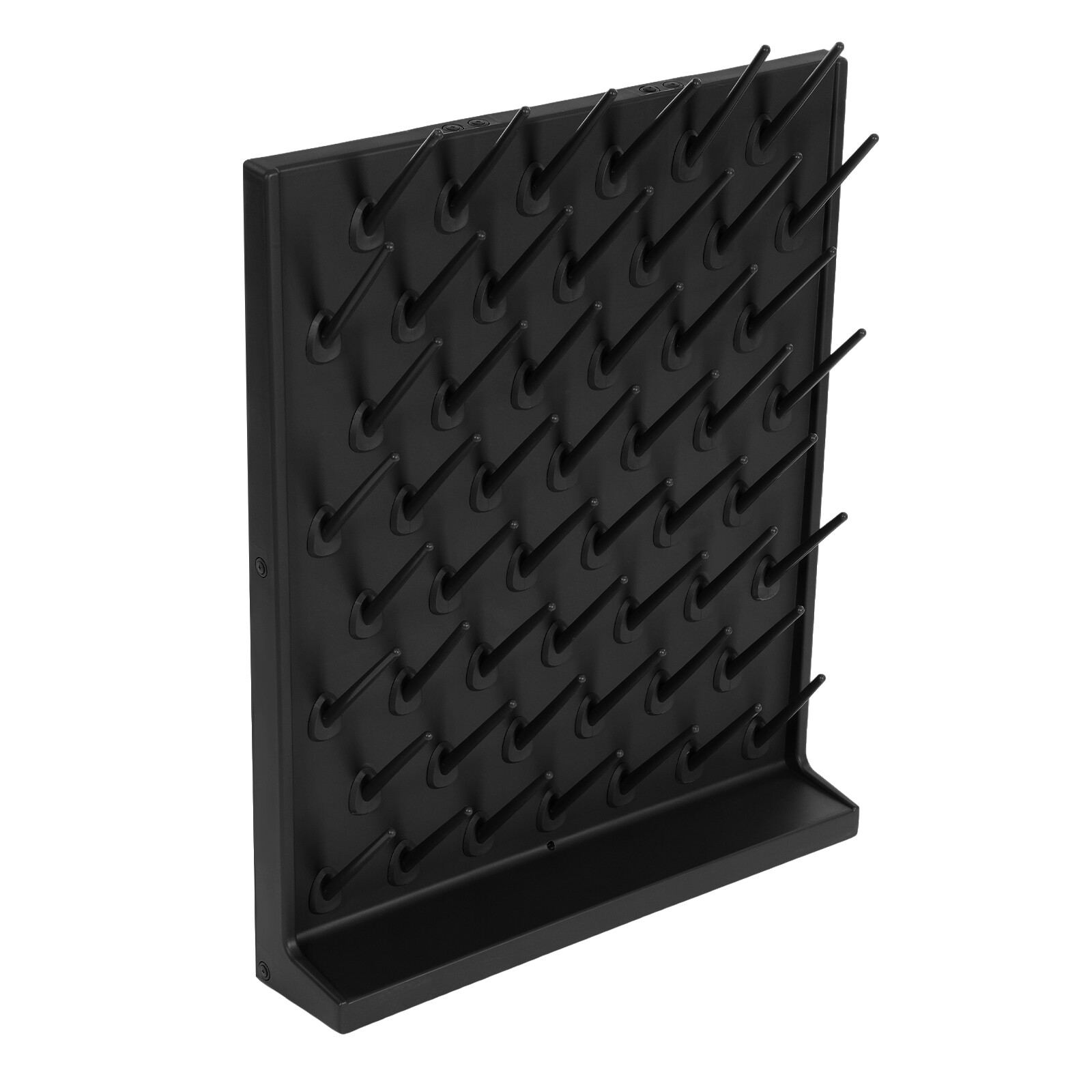 Lab Drying Rack Draining Rack Glassware Clean Dry 52 Pegs Detachable Black SALE