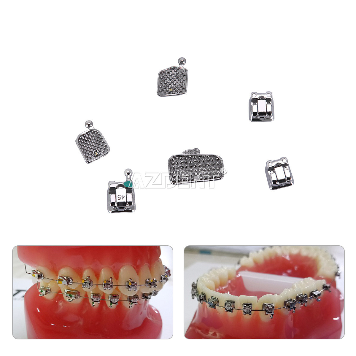 Dental Orthodontic Self-Ligating Brackets Braces Roth 022 Hooks 345&Buccal Tubes