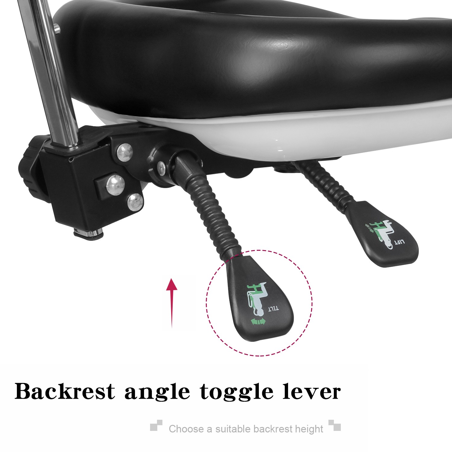 Imported PU Leather Dental 360° Mobile Dynamic Adjustable Chair with Armrest USA