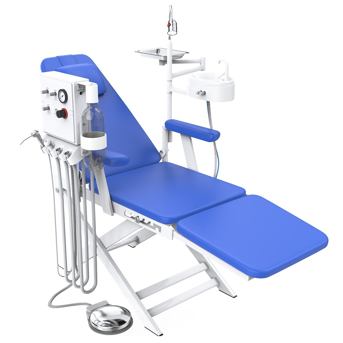 Dental Portable Delivery Unit System Air Compressor 4Holes Mobile Cart /Chair