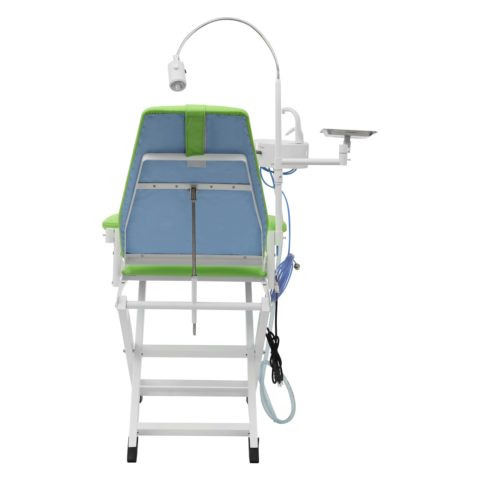 Portable Dental Chair Mobile Folding Chair Exam Chair w/LED Light &Spittoon+Tray