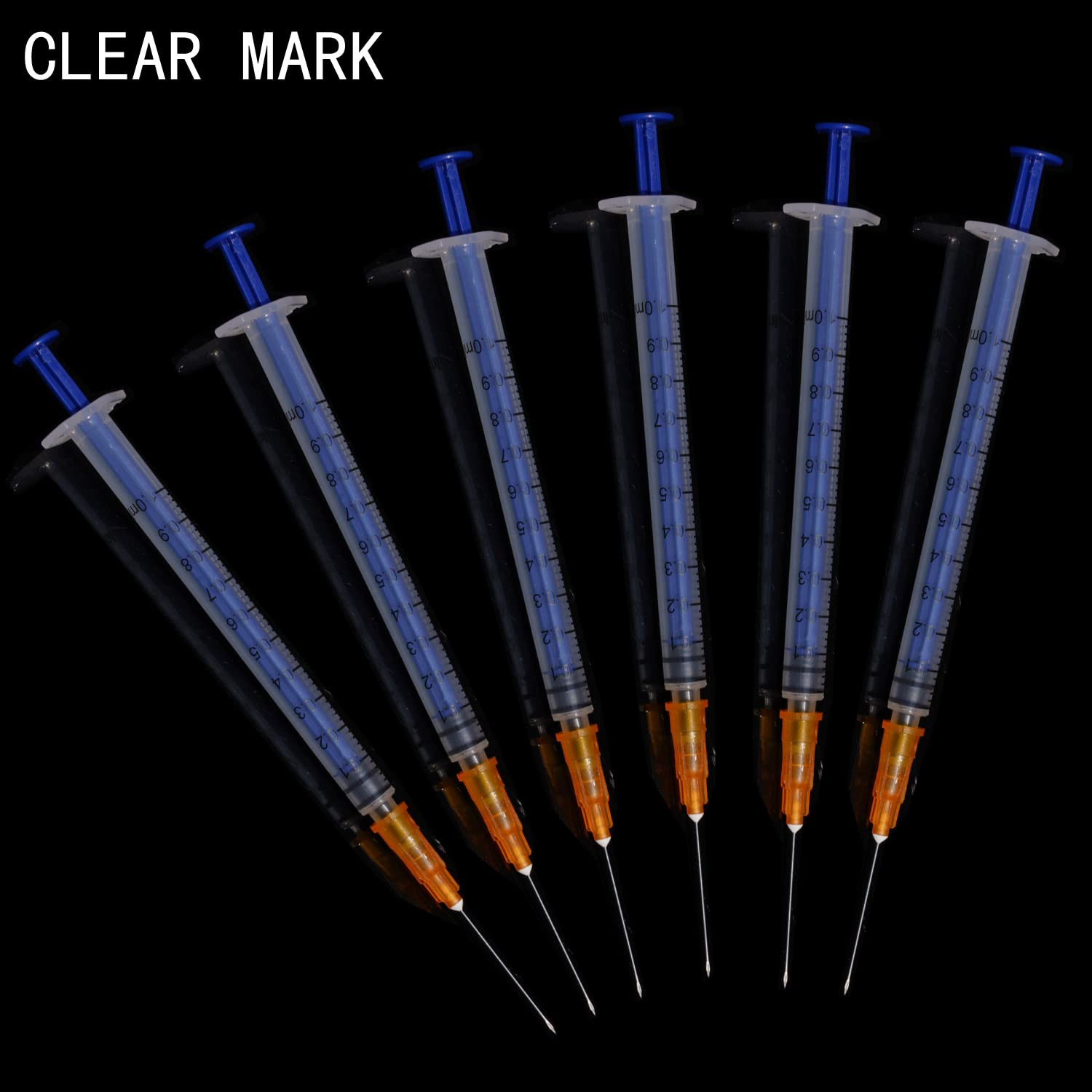 100 Pack 1ml/cc Luer Slip Syringes with Caps, Individually Sealed for Labs & Cra