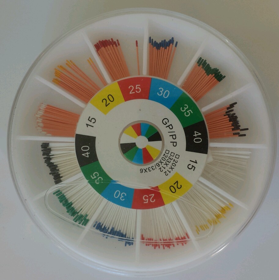 Gutta Percha Absorbent Paper Points Assorted Round Kit 15-40 / 240 Total Points