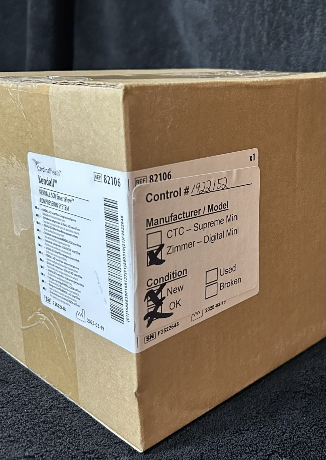VASOPRESS ? DIGITAL MINI SCD DVT PUMP COMPRESSION ZIMMER BIOMET CTC SUPREME