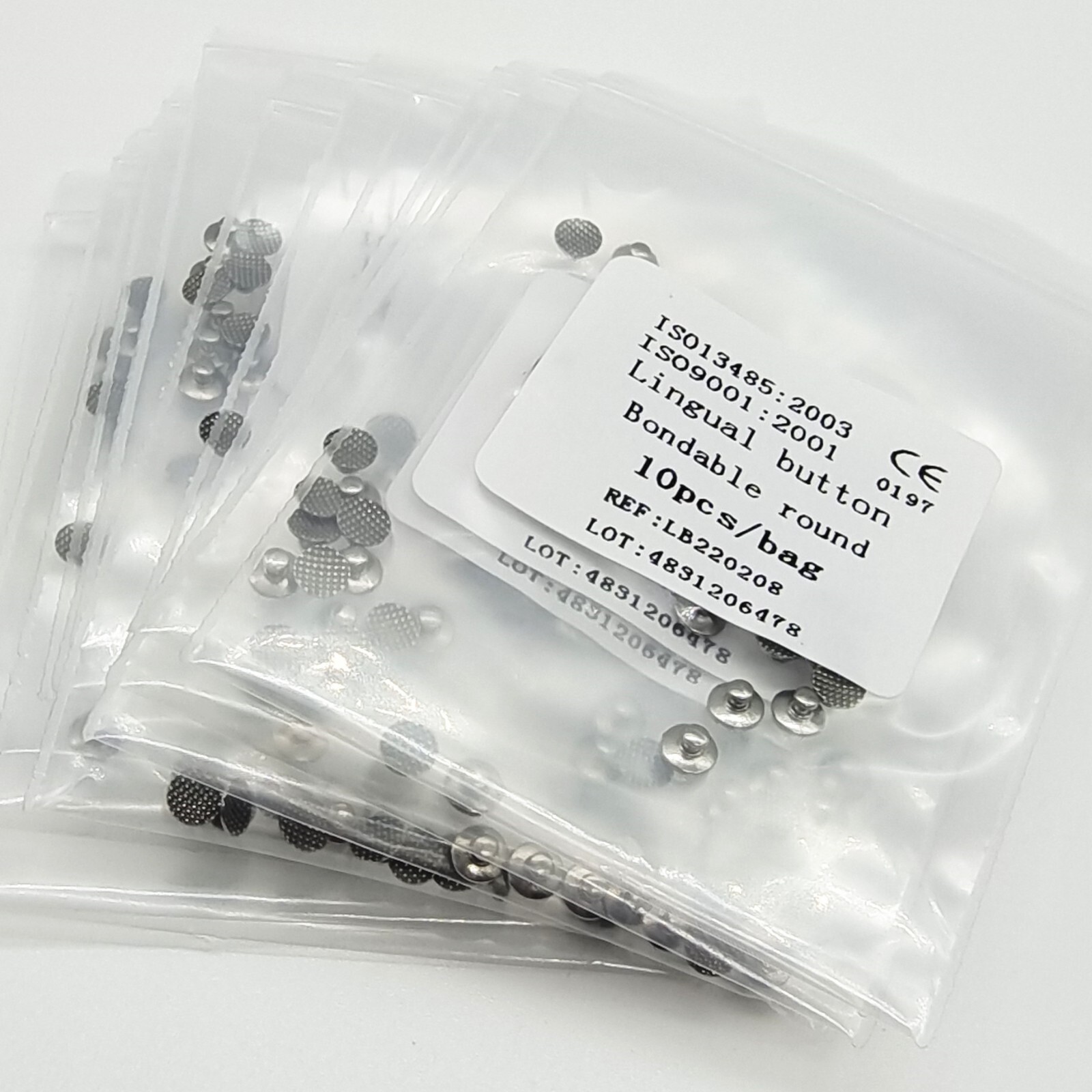 Dental Orthodontics Lingual Buttons Round Base Accessory Bondable Teeth