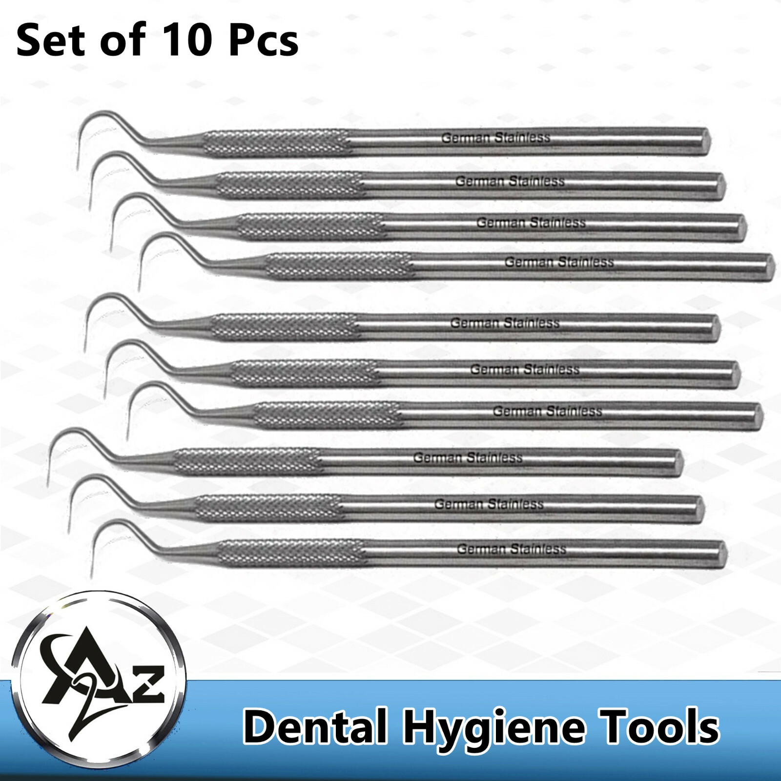 10 Pcs Single Ended Dental Explorer #23 Shepherds Hook Probe Dental Instrument