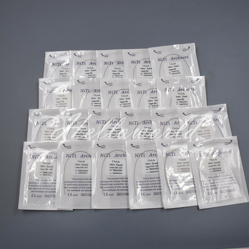 10 Packs Dental TMA Arch Wire Upper/Lower Titanium Molybdenum Alloy Rectangular