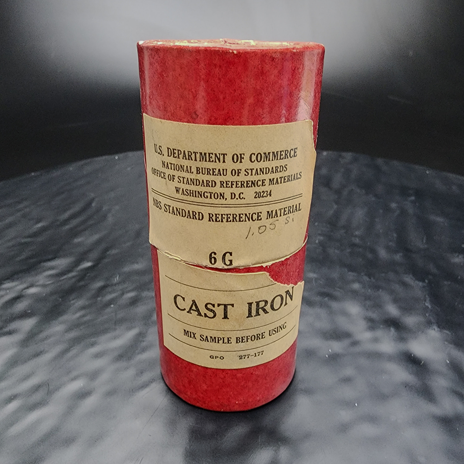 NBS/NIST Standard Reference Material 6G Cast Iron Chip Form Sample 🧲🔧