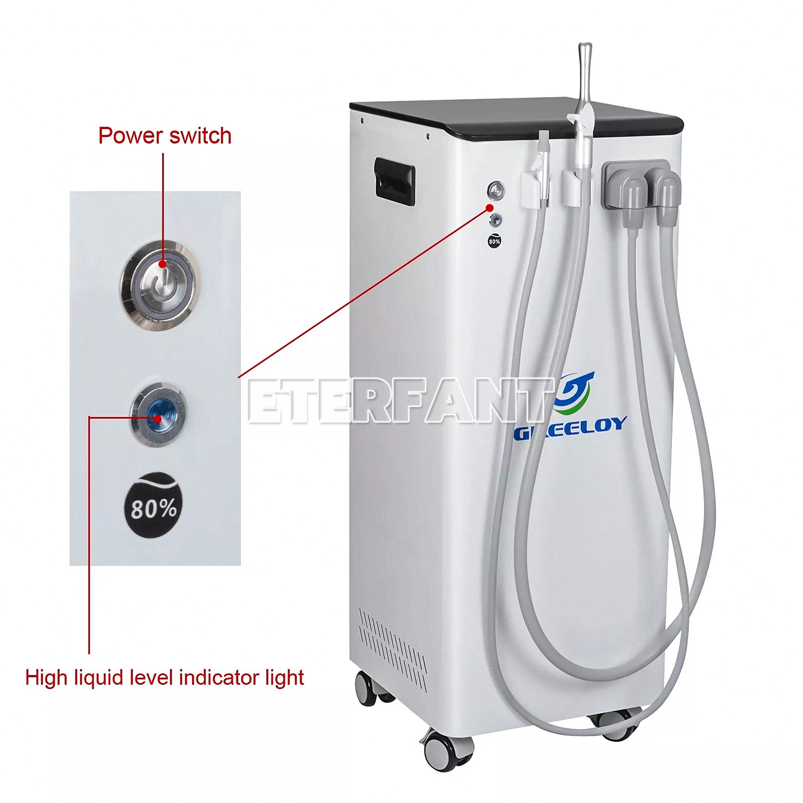 Electric Dental Suction Unit Machine Vacuum System Pump Semi-Dry Type Unit US