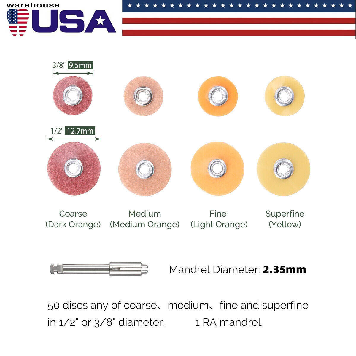 300pcs Dental Sof-Lex Contouring Finishing Polishing Discs 9.5/12.7mm USA